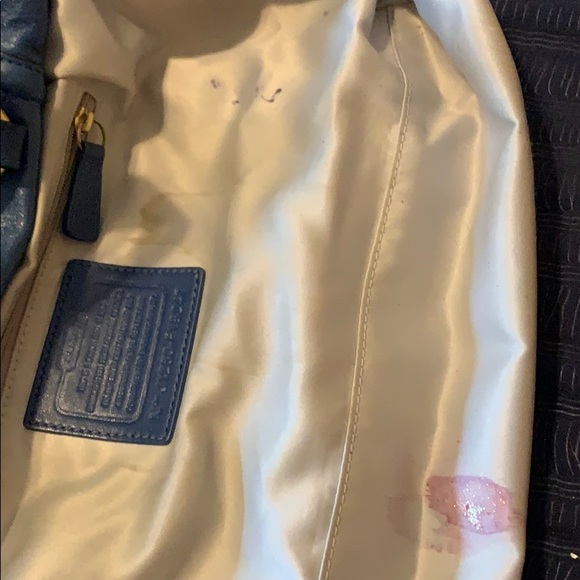 Coach blue/turquoise handbag - Picture 4 of 5